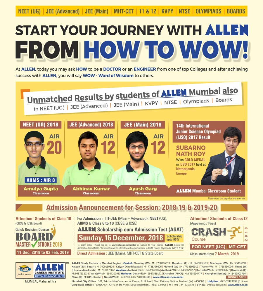 Start your Journey with ALLEN From HoW to WoW!