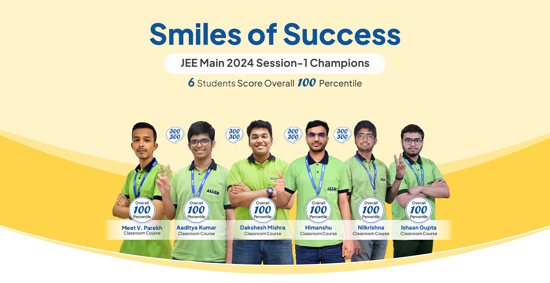 ALLEN JEE Main 2024 Session1 All India Toppers