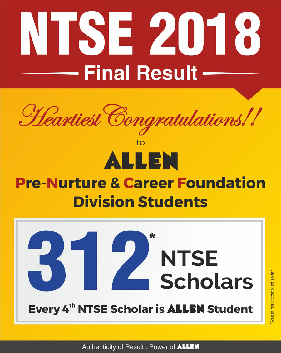 NTSE 2018 Final Result